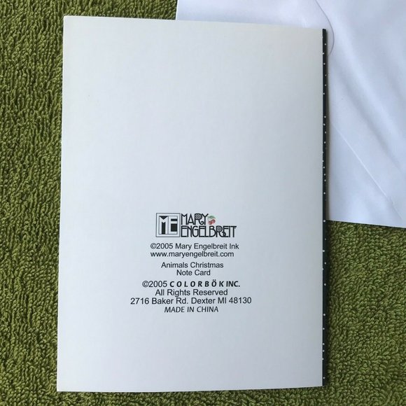 Mary Engelbreit Christmas Notecards blank Set of 7 Retro 2005 Animals To… - Picture 3 of 8